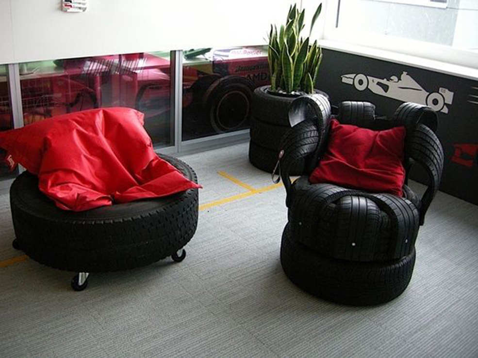 made from car tyres