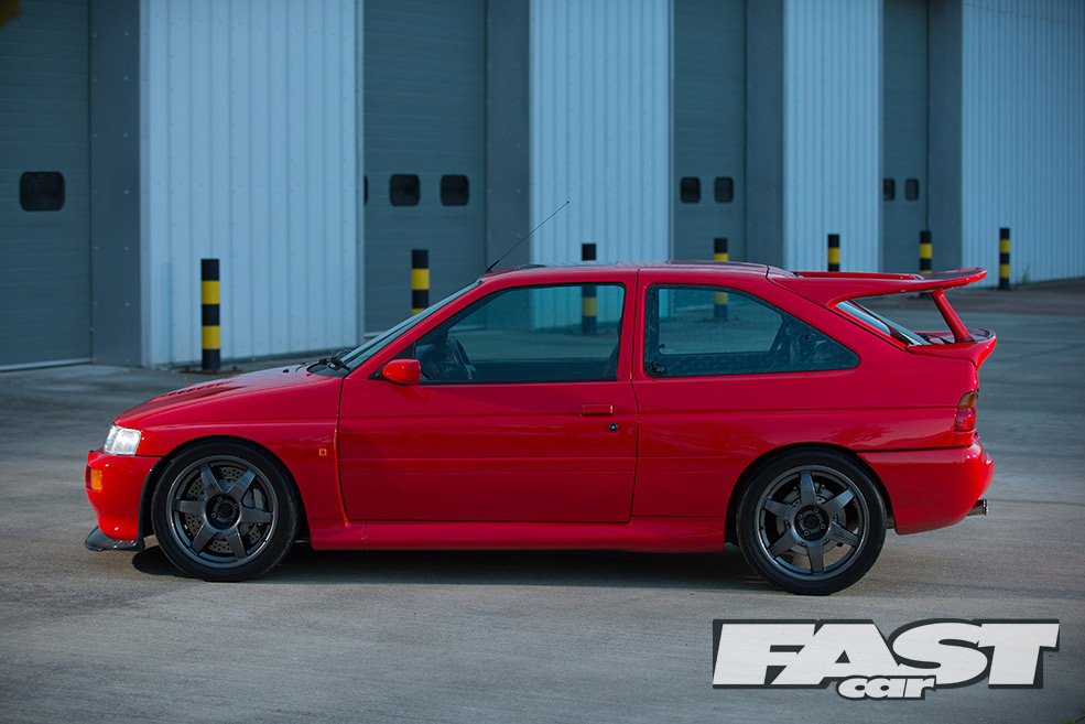 tuned ford escort radiant red