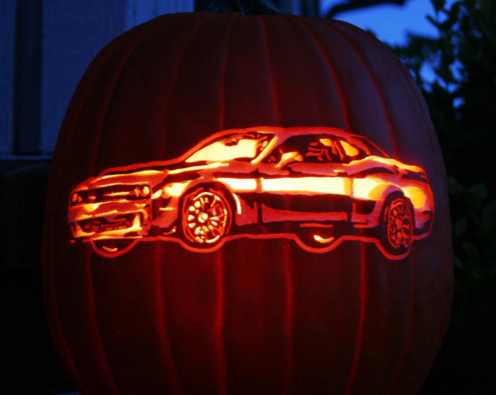 Dodge Challenger car pumpkin carvings best cool