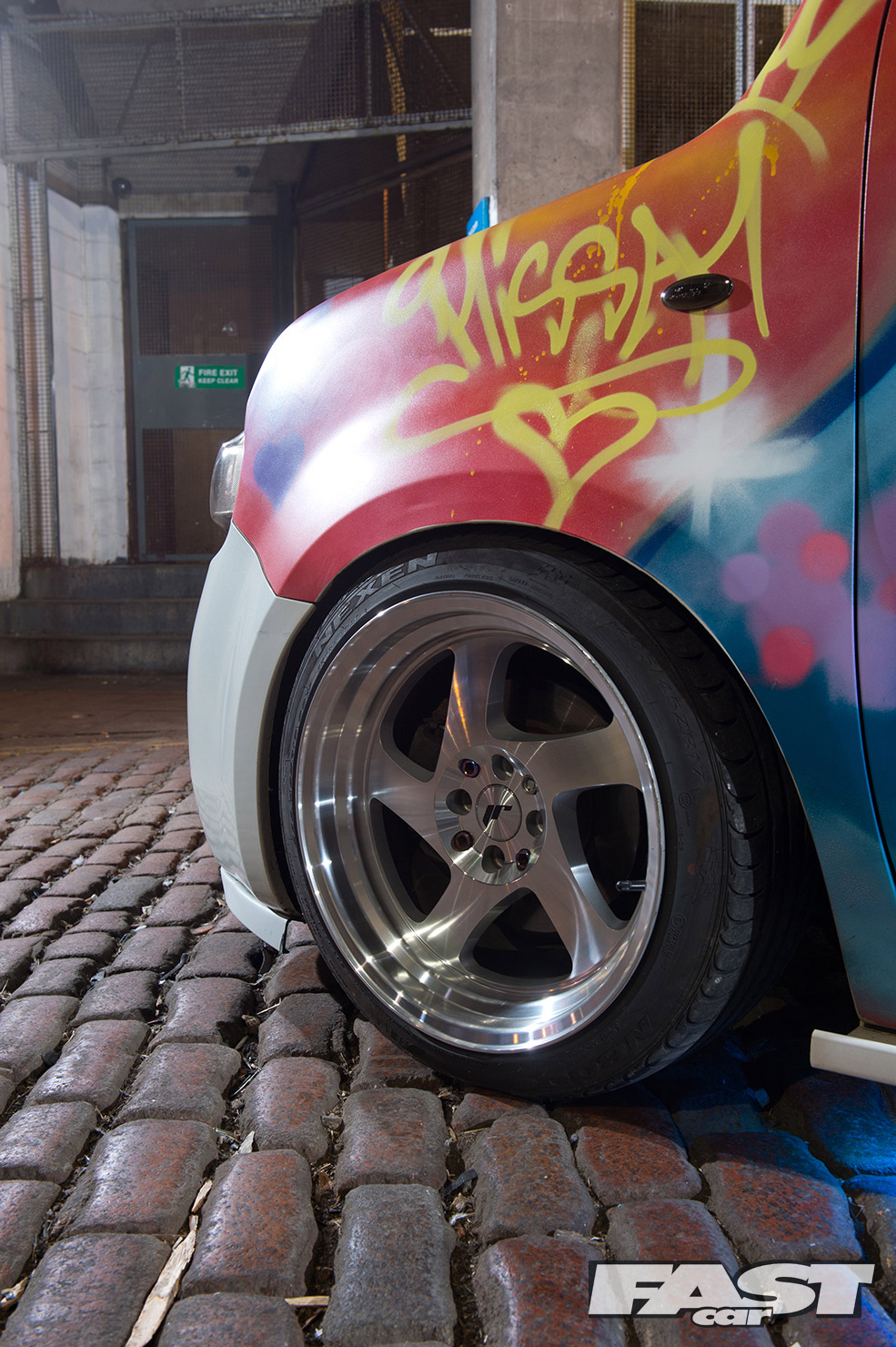 modified Nissan Cube front wheel