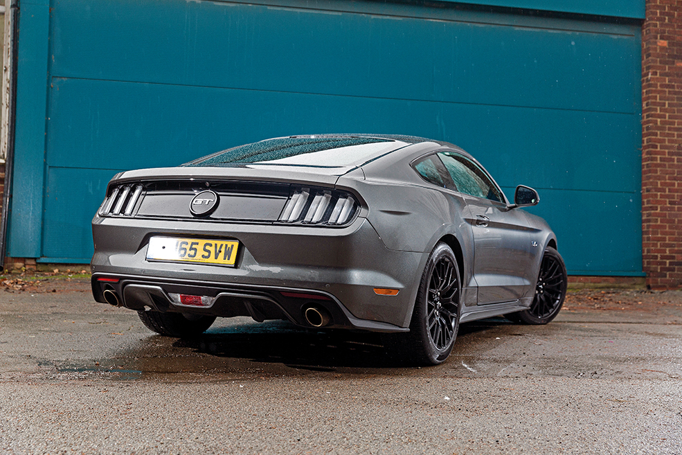 Rear shot of the Ford Mustang S550