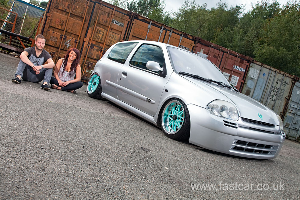 modified stanced Renault Clio