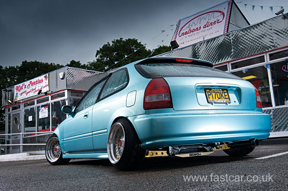 Stanced Honda Civic Ek Fast Car