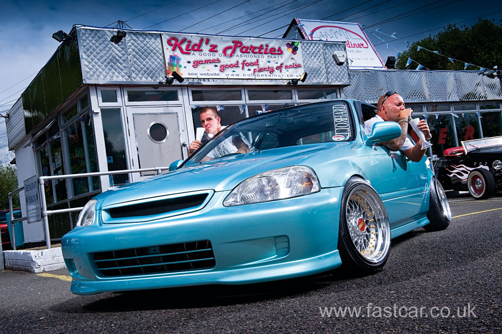 Stanced Honda Civic Ek Fast Car